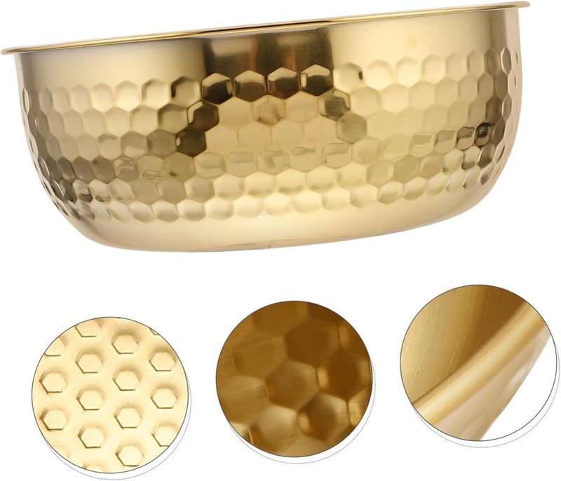 PIPULSE Stainless Steel Salad Mixing Bowl Salad Bowl, Deep Round Metal Plate for Serving, Tossing or Mixing, Rust-Resistant Water-Proof Bowl for Easy to Clean and Maintain Kitchen Dinnerware - Image 3