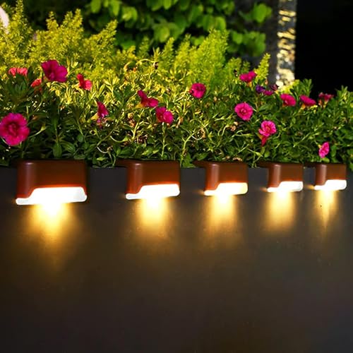 TECH LOGO ELECTRONICS Outside Solar Lights for Patio Pool,Solar Deck Lights,Stairs Step Fence Postand Pathway, Weatherproof LED Deck Lights Solar Powered Outdoor Lights (Warm White) (20) - Image 1