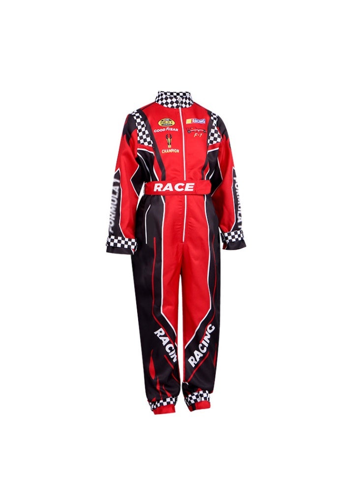 Sparklepals Breathable Race Car Driver Costume Kids Jumpsuit for Halloween Costume for Kids - Image 3
