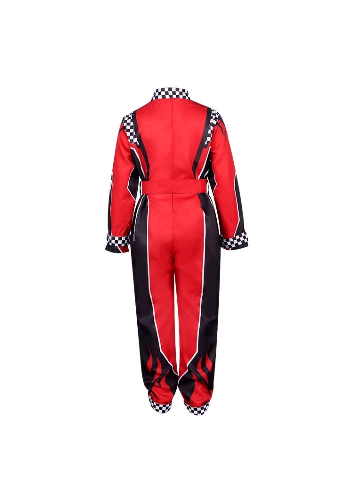 Sparklepals Breathable Race Car Driver Costume Kids Jumpsuit for Halloween Costume for Kids - Image 4