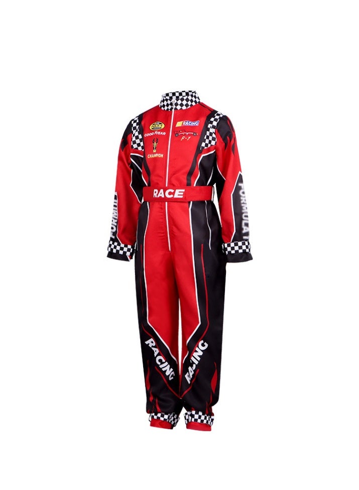 Sparklepals Breathable Race Car Driver Costume Kids Jumpsuit for Halloween Costume for Kids - Image 2