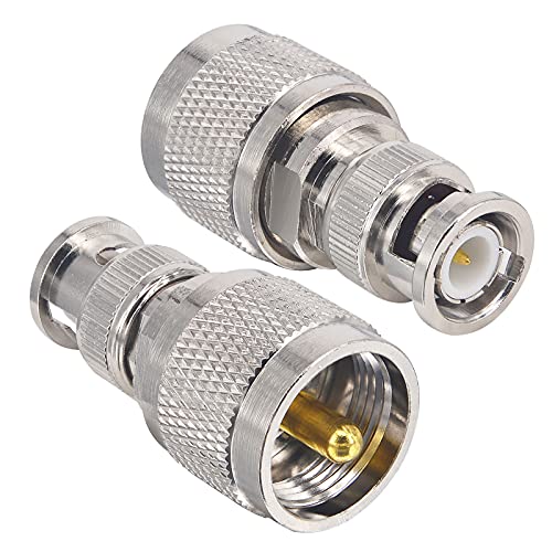 Boobrie BNC UHF Coax Connector PL259 UHF Male to BNC Male Coaxial Connector Low Loss Coax Adapter for RF Antennas/Wireless LAN Devices/Coaxial Cable/Wi-Fi Radios Pack of 2 - Image 2