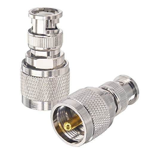 Boobrie BNC UHF Coax Connector PL259 UHF Male to BNC Male Coaxial Connector Low Loss Coax Adapter for RF Antennas/Wireless LAN Devices/Coaxial Cable/Wi-Fi Radios Pack of 2 - Image 4