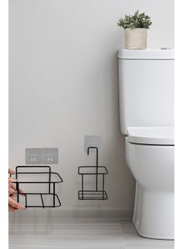 ‎okyanus Home Ocean Home Black Eco Magic Hanging Square Mina 2-Piece WC Bucket and Brush Set  - Image 3