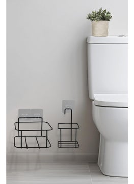 ‎okyanus Home Ocean Home Black Eco Magic Hanging Square Mina 2-Piece WC Bucket and Brush Set  - Image 4
