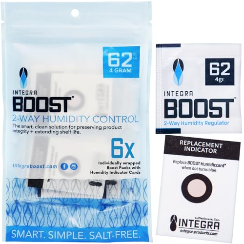 Integra Boost 2-Way Humidity Control Pack - Preserve Flavor & Control Humidity at 62% RH - Moisture Absorber for Herbs, Spices & More - 4 Gram (Pack of 6) - Image 1