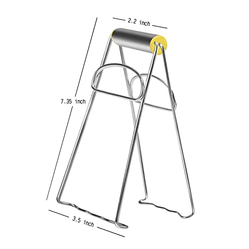 Rimobul Asian Kitchen Stainless Steel Folding Hot Dish Plate Clip Plate Retriever Tongs - Image 2