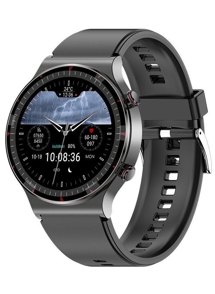 AROAQ Smart Watch, G08 Multi Functional Optical Design Wrist Watch, Fitness Tracker Watch With Big Hd Display, Blood Presssure Heart Rate Temperature Monitoring Sleep Tracker Smart Watch, (Black + Vinyl) - Image 1