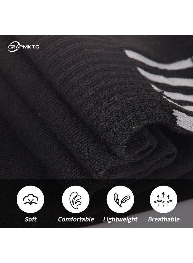 GRAPMKTG 3 Pack Soccer Baseball Softball Socks for Youth Women and Men Knee High Football Socks for Boys Girls Black Medium - Image 3