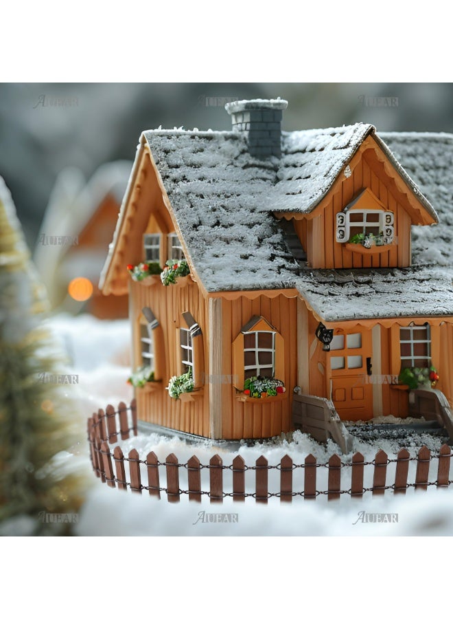 2 Pack 35 Inch Mini Fairy Garden Fence, 90 x 3 CM Wooden Decorative Picket for DIY Crafts Projects, Brown Wooden Ornament, Ideal for Garden Decorations and Miniature Scenery - Image 2