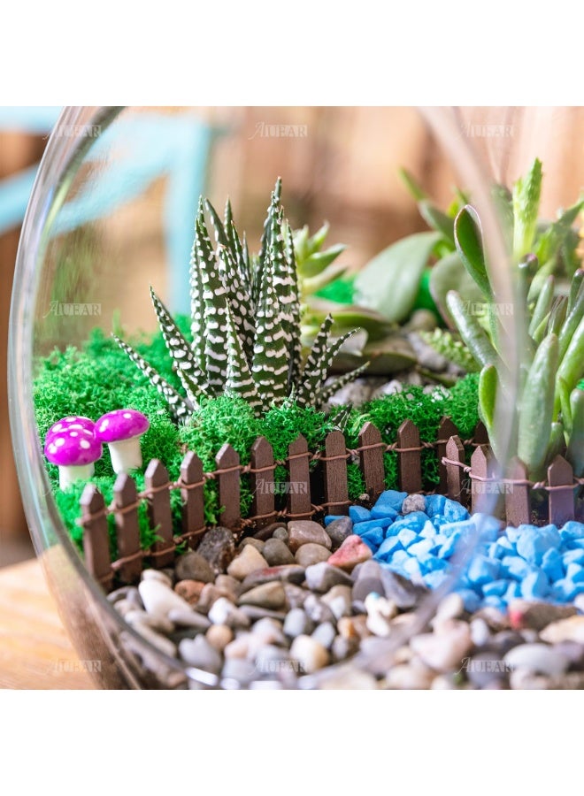 2 Pack 35 Inch Mini Fairy Garden Fence, 90 x 3 CM Wooden Decorative Picket for DIY Crafts Projects, Brown Wooden Ornament, Ideal for Garden Decorations and Miniature Scenery - Image 4