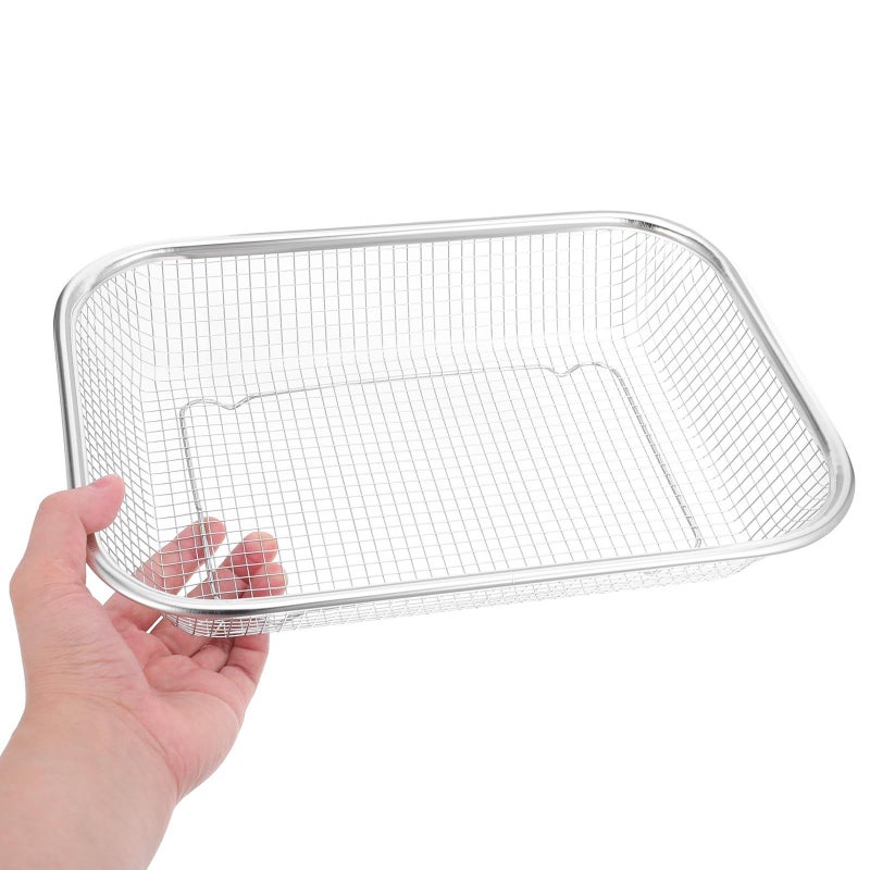 Stainless Steel Kitchen Sink Colander Basket Medium 30x22x6cm Multipurpose Fruit and Vegetable Draining Strainer for Home Cooking - Image 5
