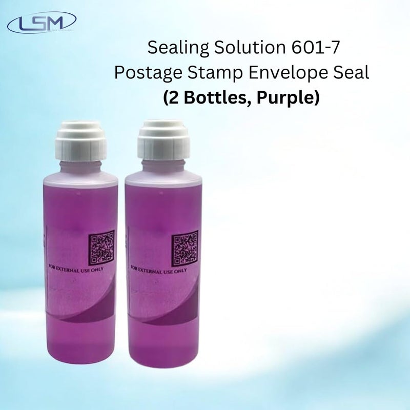 IDEALSEAL Envelope Moistener (120 ML) (3600 Envelopes) E-Z Seal Compatible 4 oz. Dabber Bottle of Sealing Solution PB Sealing Solution 601-7 Postage Stamp Envelope Seal (2 Bottles, Purple) - Image 5