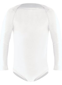 Blackspade 1251 Unisex Kids White 2 Piece Long Sleeve Thermal Snap-On Bodysuit 