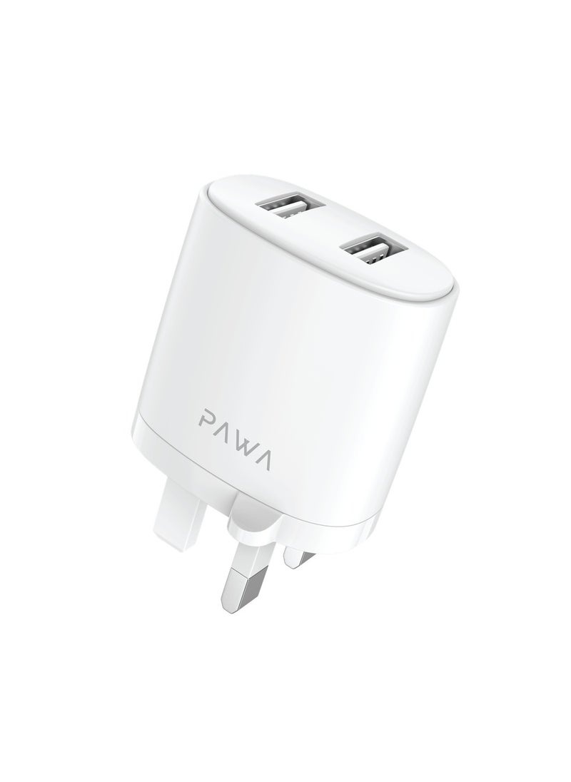 Pawa - Auto-ID Wall Charger 2.4A UK with Lightning Cable / Portable & Elegant / Secure and saturated / Wide Compatibility - White - Image 1