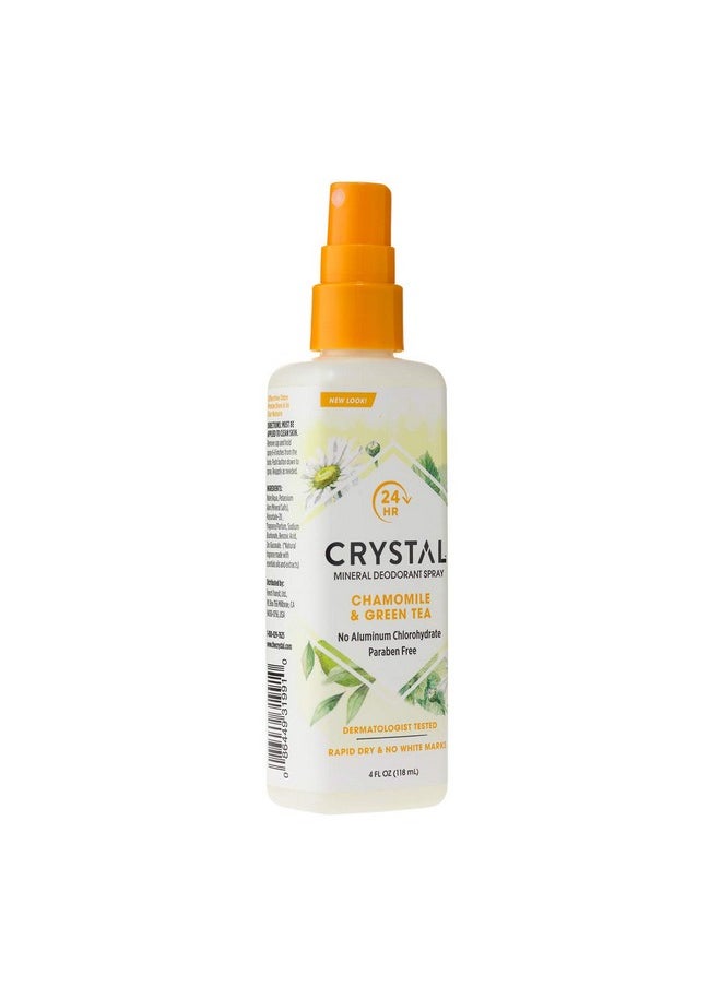 CRYSTAL ESSENCE Mineral Deodorant Spray, Chamomile & Green Tea 4 Oz (Pack Of 12)  - Image 2