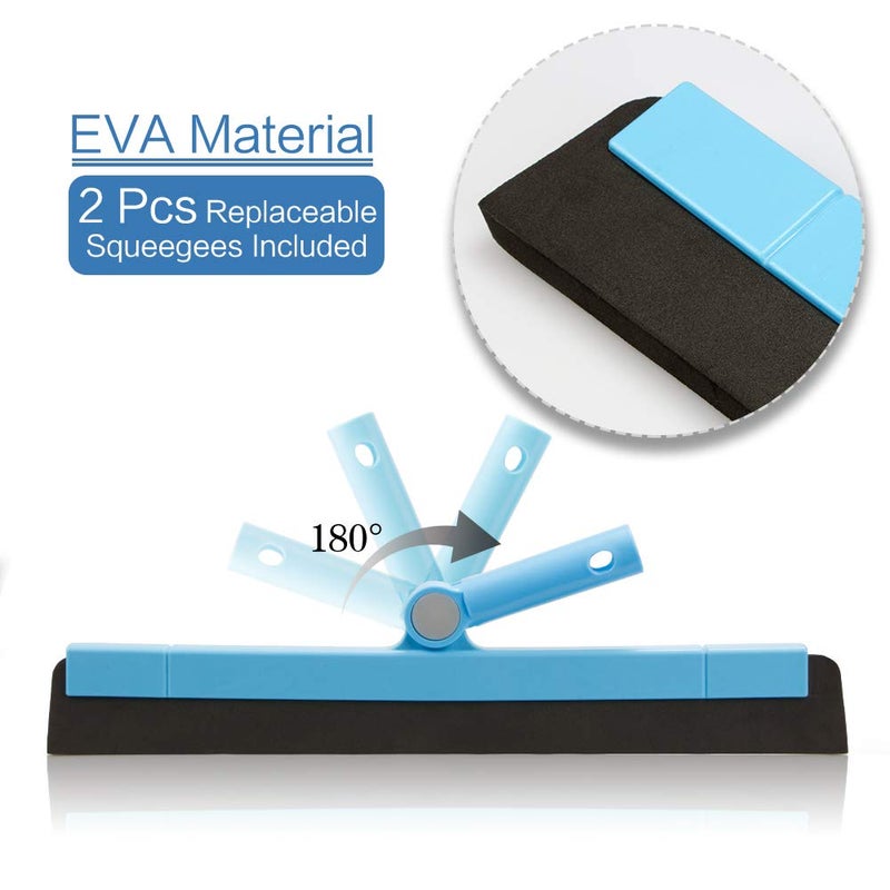 KOLLIEE Floor Squeegee Adjustable 59'' Long Handle Professional Floor Squeegee with Hook Water Squeegee Foam Blade for Concrete Floor Tile Pet Hair Floor Wiper - Image 4