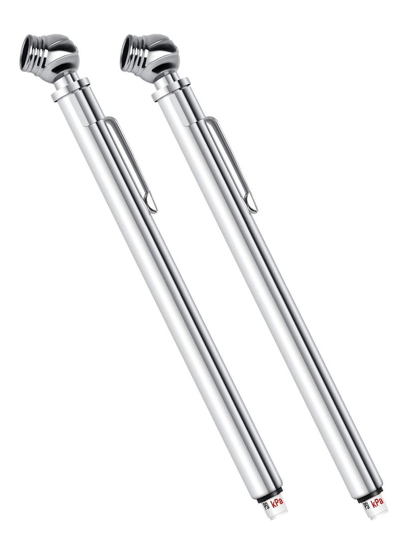 Y&D 50 Psi Pencil Tire Pressure Gauges 2 Pack , Ntegrated Deflator Valve, Chuck, and Abs Indicator Bar  - Image 1