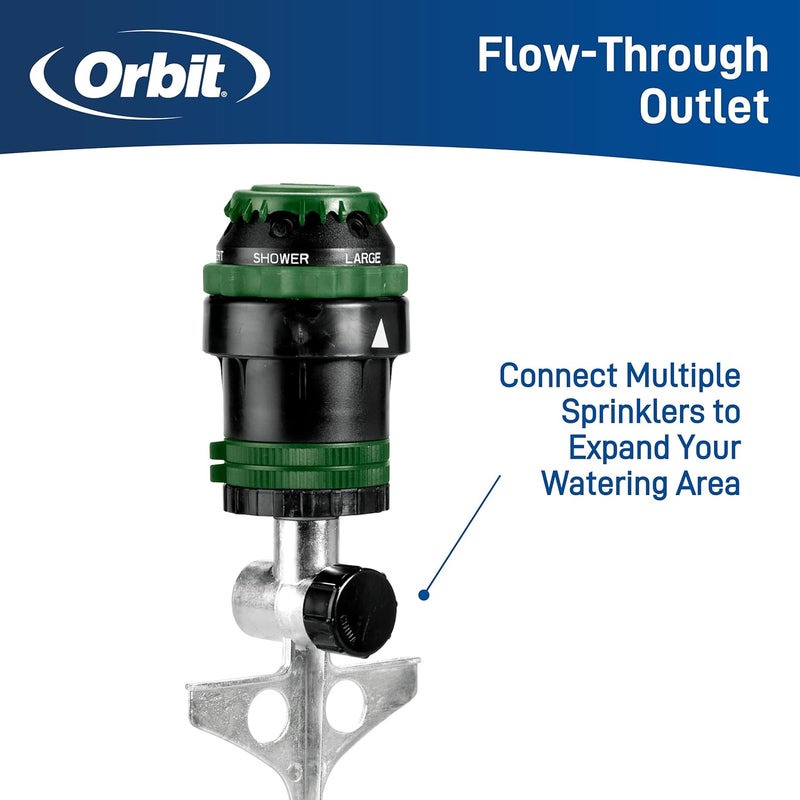 ORBIT 58573N H2O-Six Gear-Drive Sprinkler on Metal T-Spike - Image 2