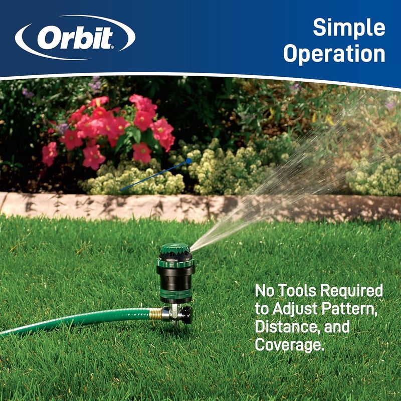 ORBIT 58573N H2O-Six Gear-Drive Sprinkler on Metal T-Spike - Image 3