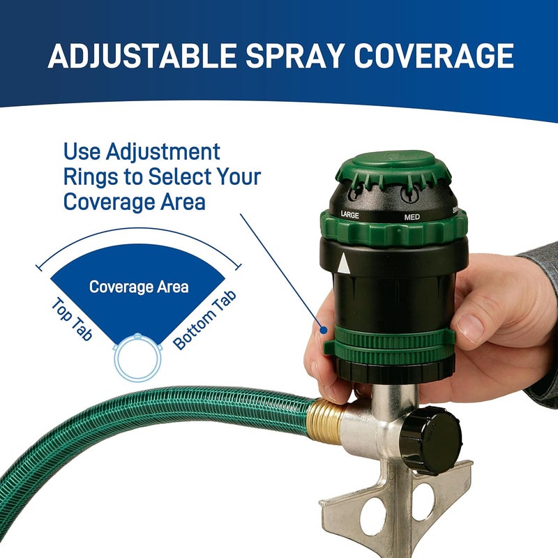 ORBIT 58573N H2O-Six Gear-Drive Sprinkler on Metal T-Spike - Image 4