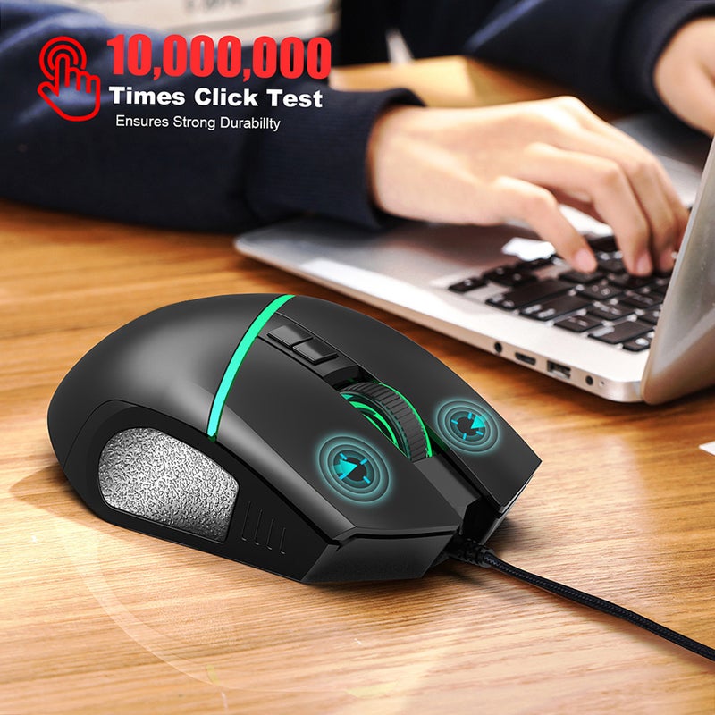 A876+V100 Keyboard and Combo Wired Gaming +One-handed Game Keyboard with Adjustable DPI and Breathing Light - Image 2