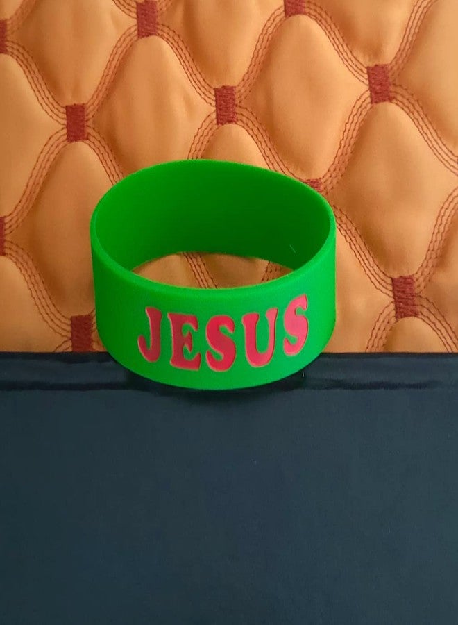 M Men Style Religious Catholic Jewelry Alphabet Jesus Green Selecone Bracelet For Men And Women - Image 3