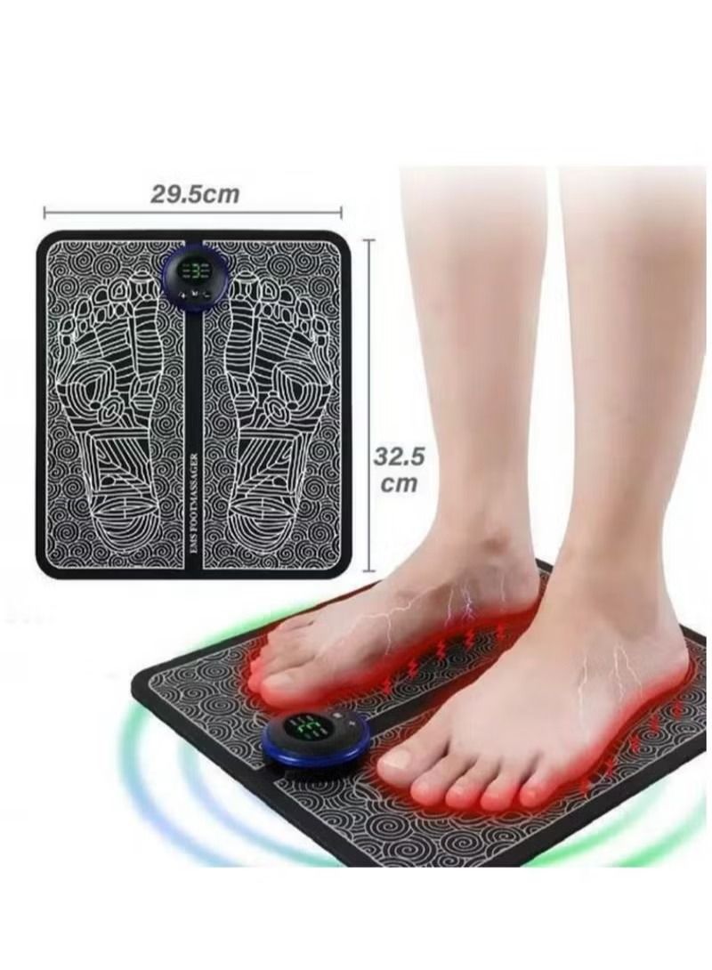 Generic Foot Massager Cushion + Mini Device Shoulder Back Relaxation Feet Home Office Use Portable Electric Massager Cushion  - Image 4