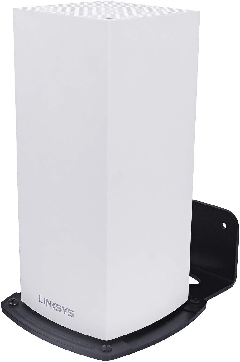 هولاكا حامل تثبيت على الحائط من HOLACA لموجهات الشبكة اللاسلكية Linksys Velop WiFi 6 Mesh Router MX5 وMX5300 وVelop Ax وMX4200؛ يتوافق مع أنظمة الواي فاي من نوع WiFi 6 ويسمح بإنشاء شبكة واي فاي متشابكة في جميع أنحاء المنزل (عبوة واحدة). - Image 1