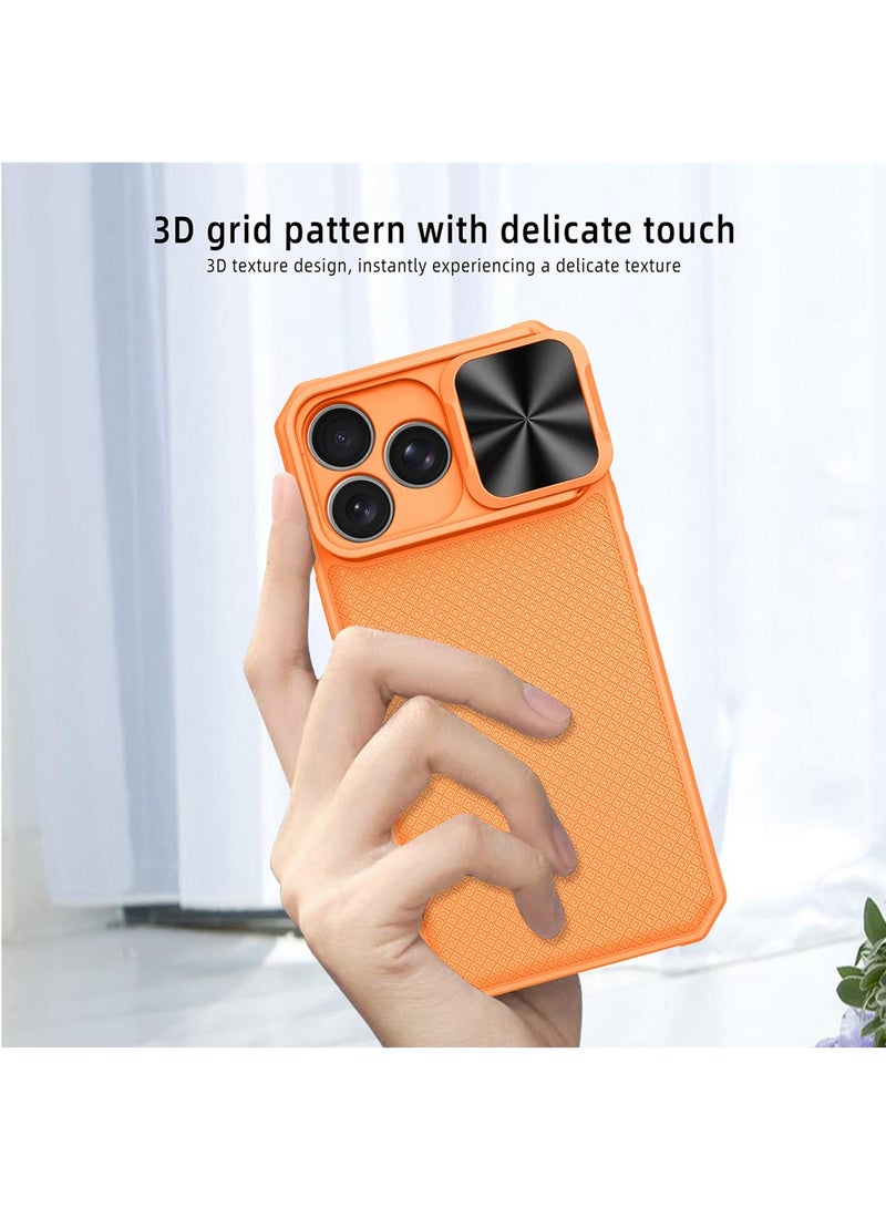 اووكاي جراب مغناطيسي لهاتف iPhone 17 Pro Max مع غطاء كاميرا منزلق، متوافق مع Magsafe Mil-Grade Protection مقاوم للصدمات ومتين مع مسند لهاتف iPhone 17 Pro Max (برتقالي) - Image 3