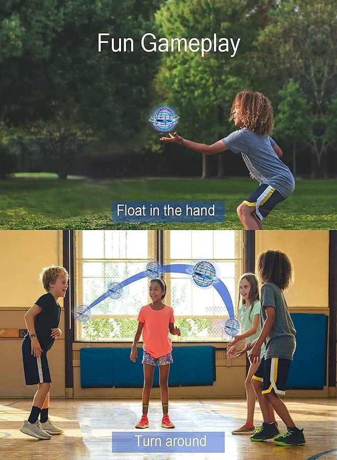 DARKFISH Flying Ball Toy, Flying Ball Mini Spinner Boomerang Toys for Boys Girls Kids Adult Indoor Outdoor USB Rechargeable Built-in Lights 360°Rotating(Multi Color) - Image 4