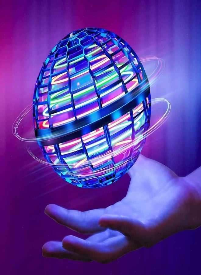 DARKFISH Flying Ball Toy, Flying Ball Mini Spinner Boomerang Toys for Boys Girls Kids Adult Indoor Outdoor USB Rechargeable Built-in Lights 360°Rotating(Multi Color) - Image 1