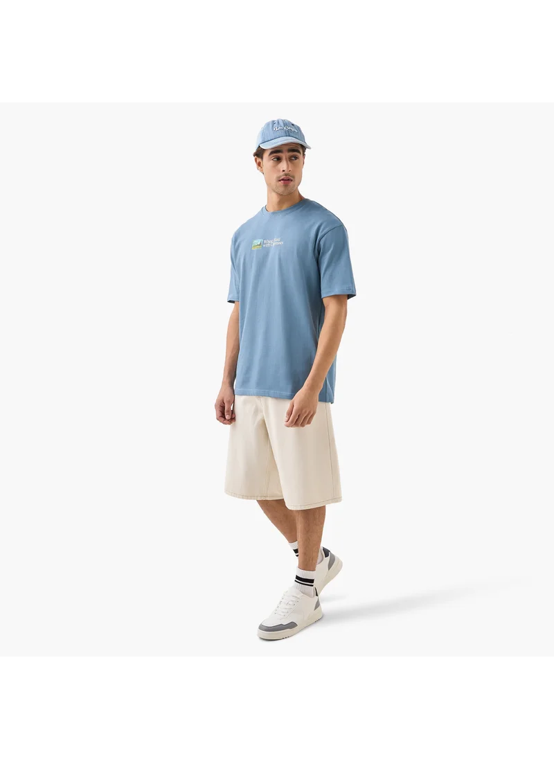 SP Characters Van Gogh Print T-shirt with Crew Neck and Short Sleeves