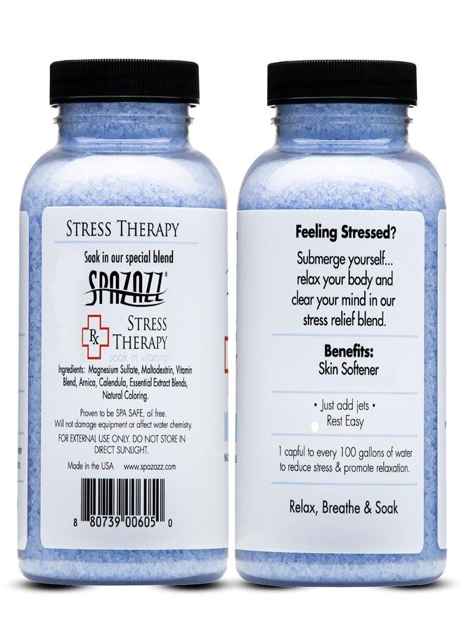Spazazz Rx Stress Therapy Natural Spa & Bath Salt Aromatherapy Crystals- 2 Pack 19oz De-Stress - Calming & Relaxing Natural Aroma & Magnesium Mineral Bathing Salts - Safe for Your Hot Tub - Image 2