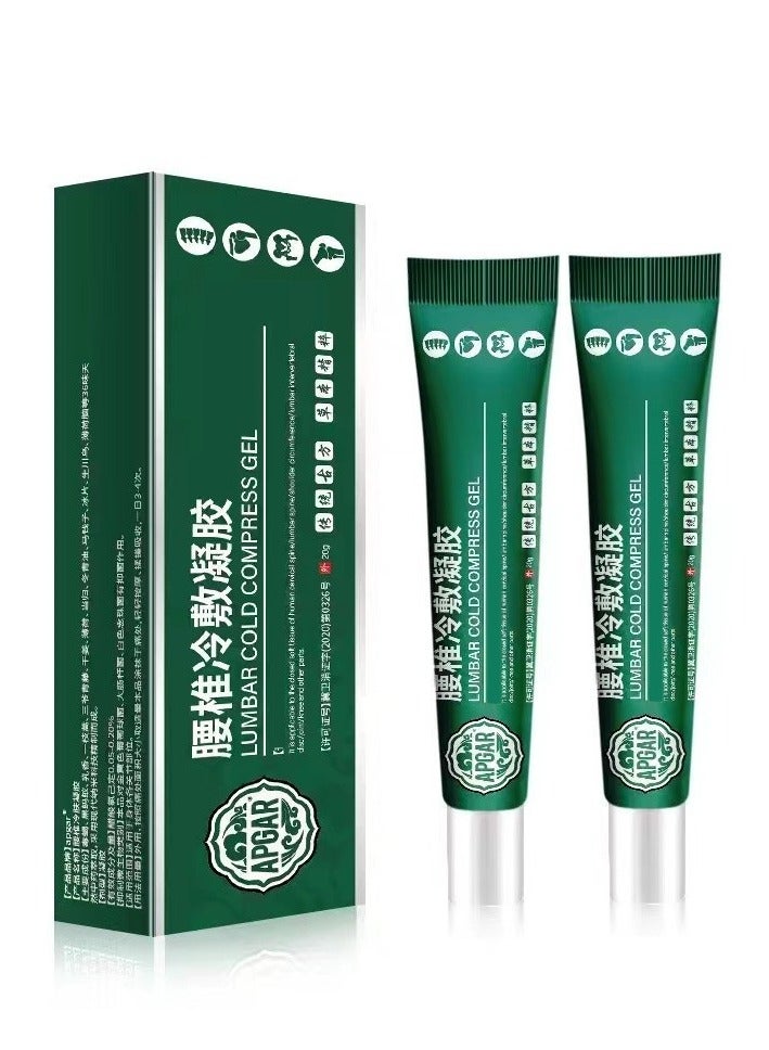 APGAR 2PCS Lumbar Cold Compress Gel , Relieves Pain Joints, Cervical Spine And Lumbar Discs,Knee Pain Relief , Natural Herbal Joint Pain Relief Gel 20g - Image 1