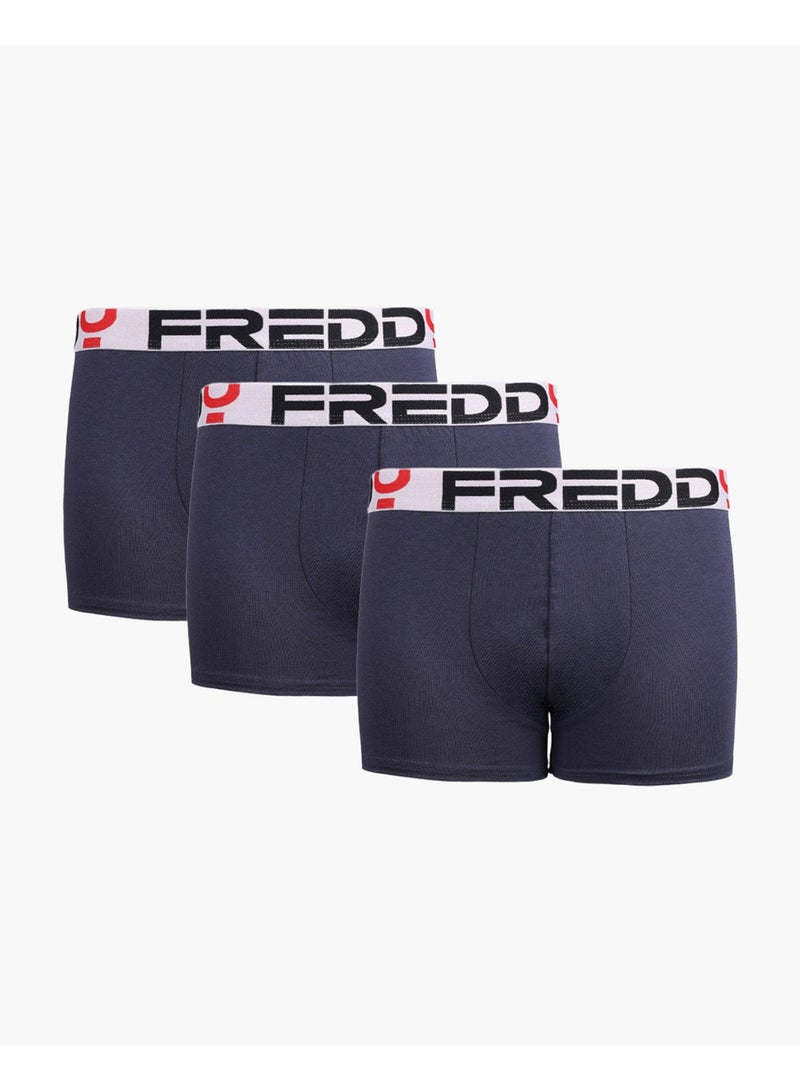 FREDDY Men’s Sports Boxers 3-Pack - Navy Blue | Comfortable Men’s Underwear, Breathable Boxer Shorts for Men - Image 2