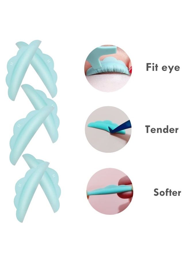 Libeauty Lash Lift Pads，DIY Eyelash Lift Pads，Eyealsh Perm Rods, Lash Lifting At Home 10 Pcs Sky Blue Pads 5 Size SMM1M2L Reusable Soft Silicone Shields - Image 5