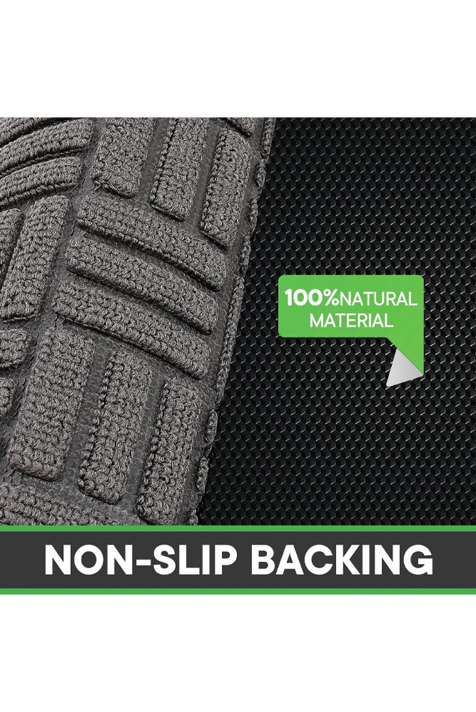 شبيلي ممشط أحذية لمدخل المنزل والسكن، وبساط ترحيب من بوليستر بتصميم منخفض الحافة وظهر غير قابل للانزلاق؛ سجادة باب عملية سهلة التنظيف تلتقط الأوساخ والرطوبة للاستخدام الداخلي والخارجي في المناطق المزدحمة، رمادي - Image 3