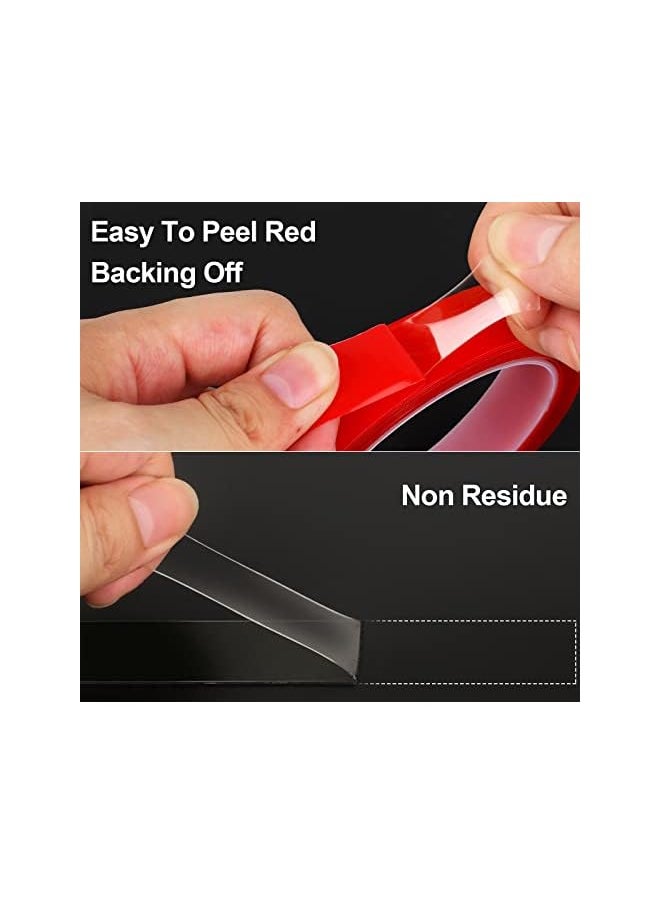 PROMASS - promass 2 Pack Double Sided Tape Heavy Duty - 3/4"20' Acrylic Clear Strong Adhesive Waterproof Removable Double Sided Mounting Tape for Carpet Fix, Home Office Wall Decor, DIY Crafts, Car Glass Decor - Image 1