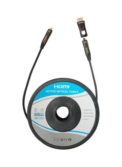 MOWSIL Active Optical AOC-Fiber HDMI 4K 60Hz 2.0 Cable DA Removable 25Mtr, Supported Resolution UHD 4K@60Hz Bandwidth upto 18 Gbps  - Image 1