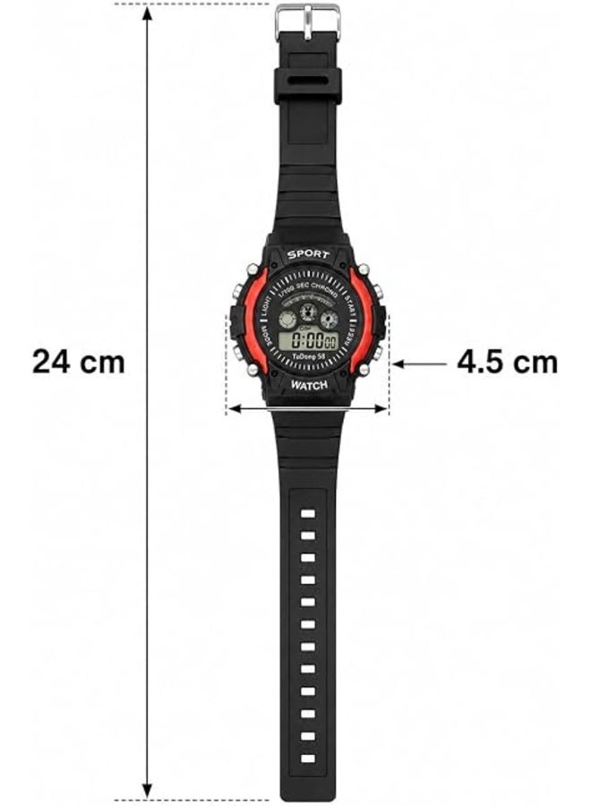 First Choice Kids Digital Sports Watch, Shock Resistant Boys Girls Outdoor Wristwatch with LED Backlight, Alarm, Stopwatch, Comfortable Silicone Strap - Image 4