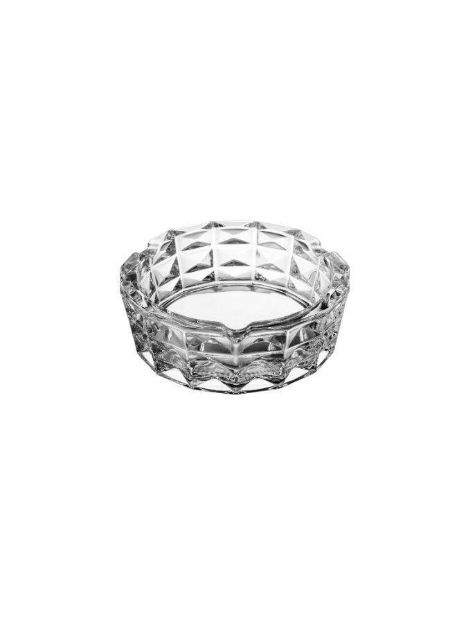 Yujin A clear, pure glass ashtray measuring 12.5*4 cm - Image 2