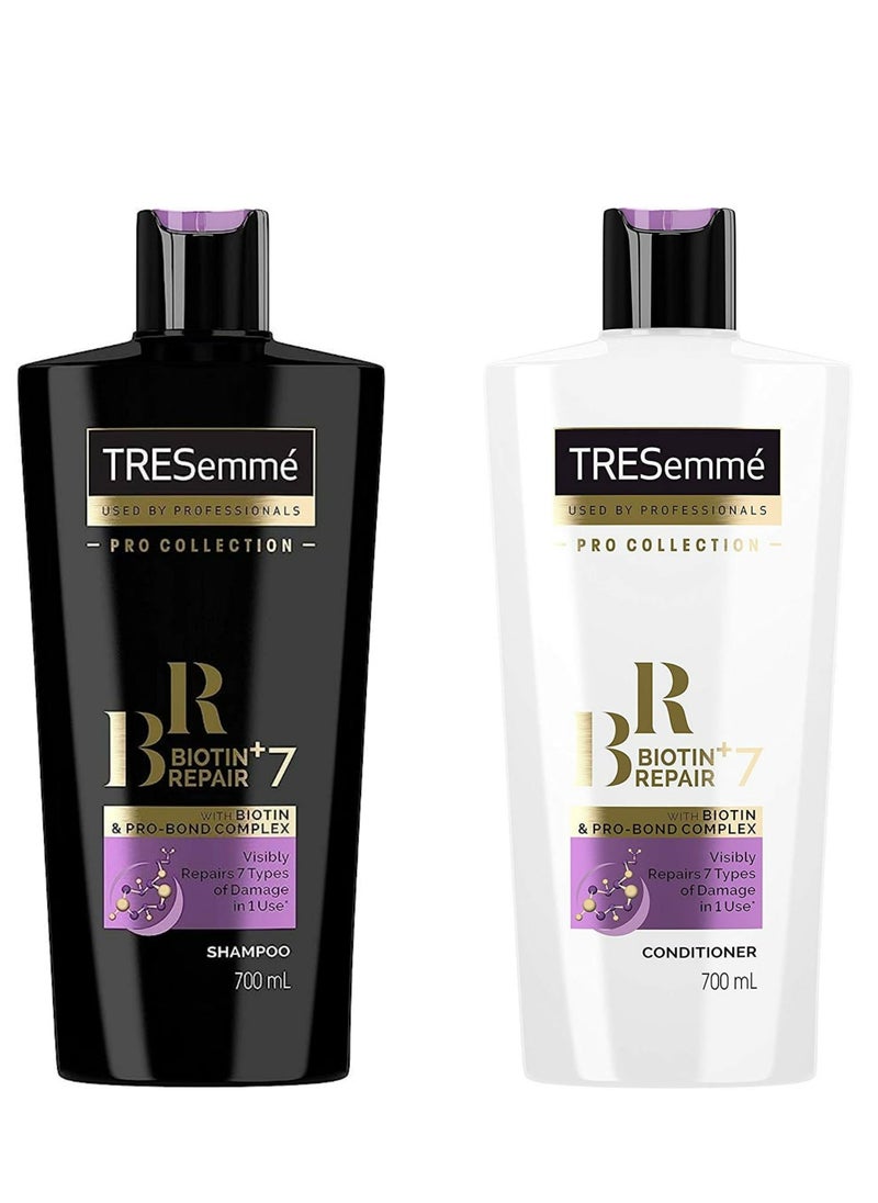 TRESemmé Biotin+ Repair 7 Shampoo And Conditioner Set 700ml  - Image 1
