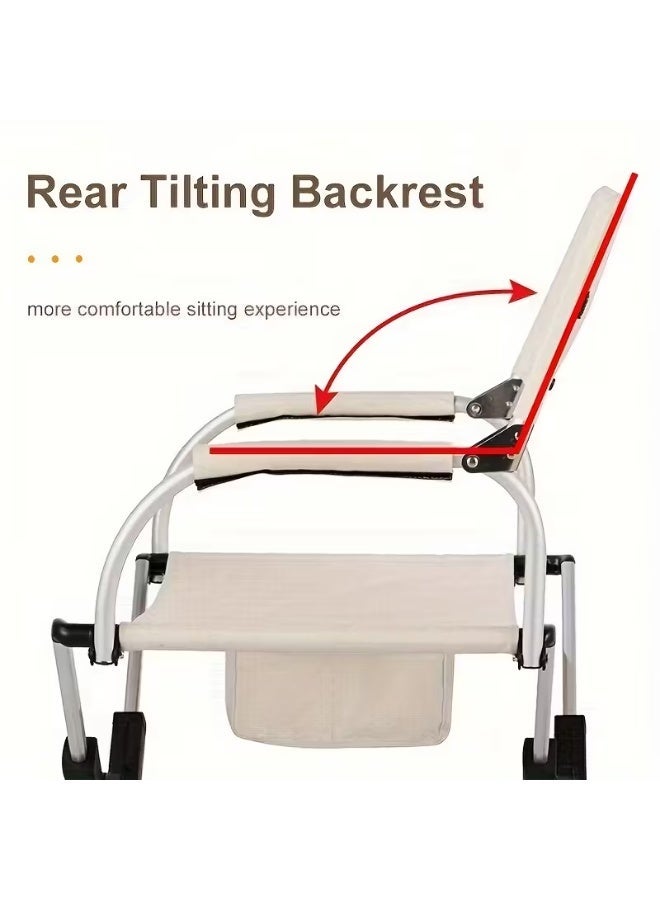 BlueFire Outdoor Folding Camping Chair with Backrest and Armrests, Lightweight Aluminum Alloy Frame, Durable Oxford Fabric Seat, Stable Portable Fishing Chair, Ergonomic Leisure Folding Armchair for Camping, Travel, Picnic, Beach, Garden and Outdoor Dining - Image 4