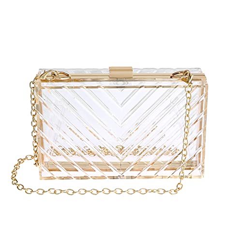 WJCD Clear Purses For Women Acrylic Clear Clutch Bag Stadium Approved (transparent) - Image 1