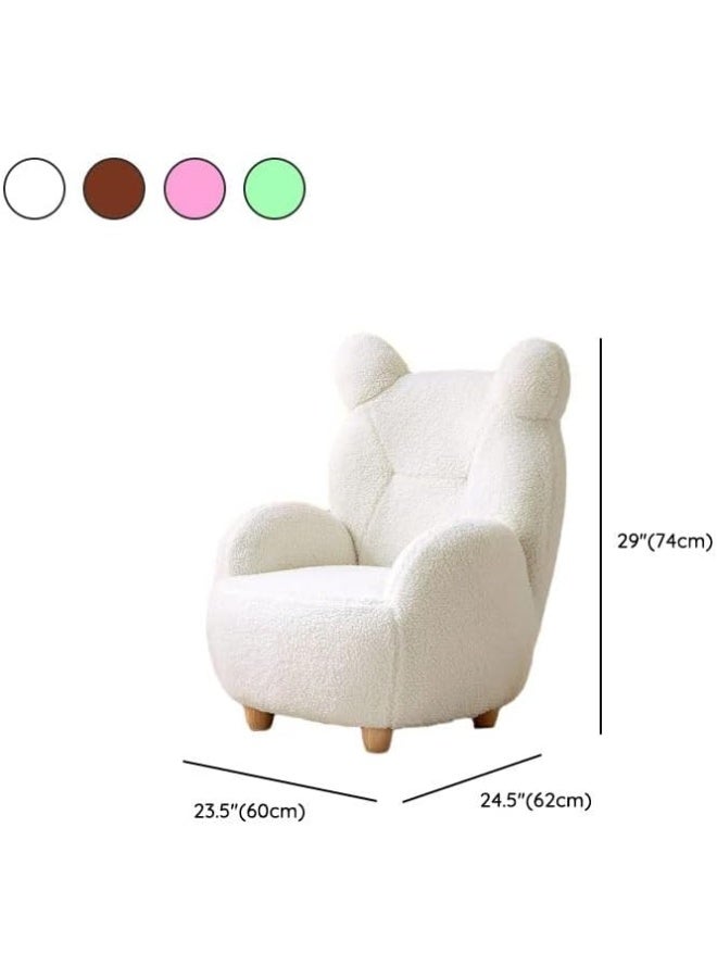 Poppins Home Animal-Themed Children's Sofa Chair with Armrests and Stylish Tufted Upholstery (Sky-Blue)  - Image 3