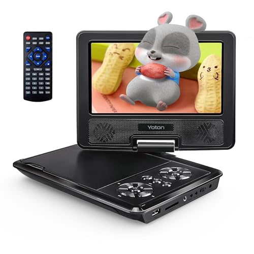 Yoton 9.5" Portable DVD Player with Screen, Car DVD Player for Kids, DVD Player for Car with 7.5" Eye-Care Screen, 2-3 Movies Battery Life & Remote Control for Road Trips - Image 1