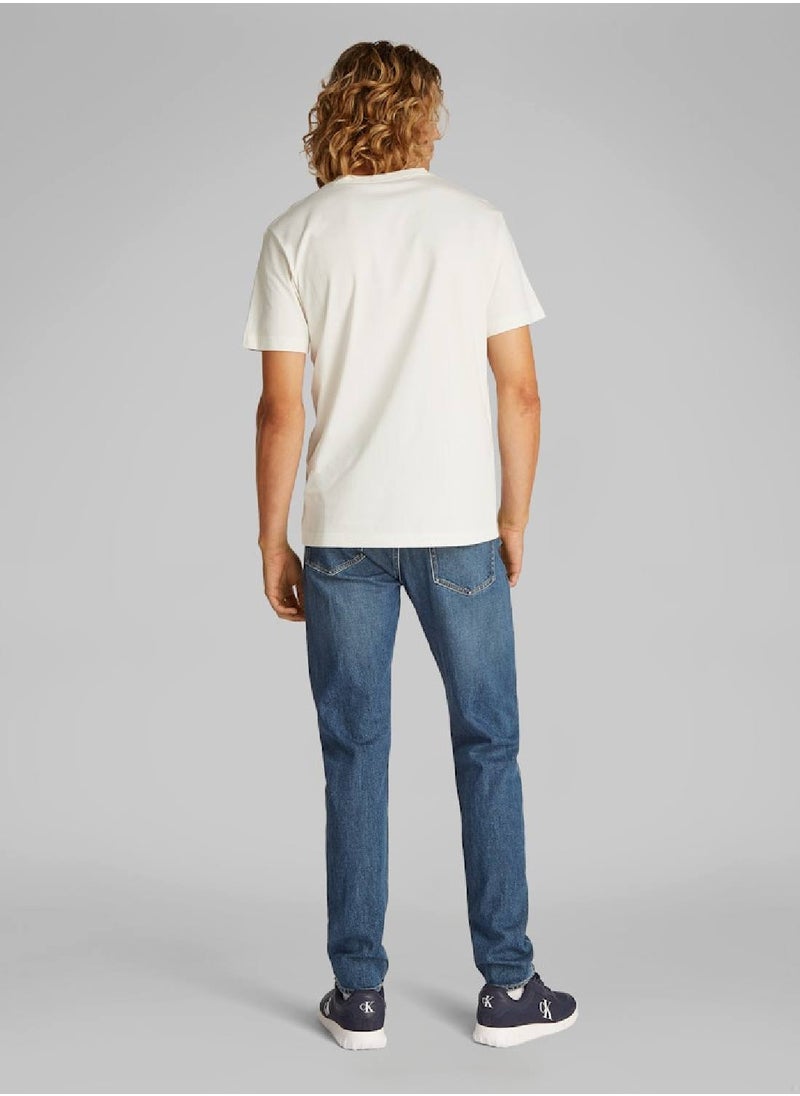 Calvin Klein Jeans Men's Graphic T-Shirt - Cotton, White  - Image 4