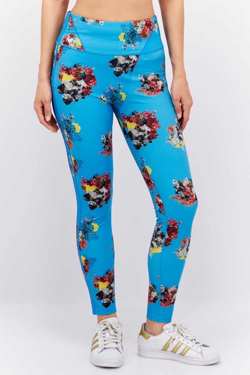 Adidas x Ivy Park Women Sportswear Fit Training Tights, Blue - Image 1