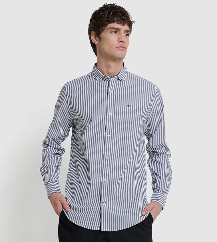 Ben Sherman Men's Long Sleeve Striped Shirts - Image 1